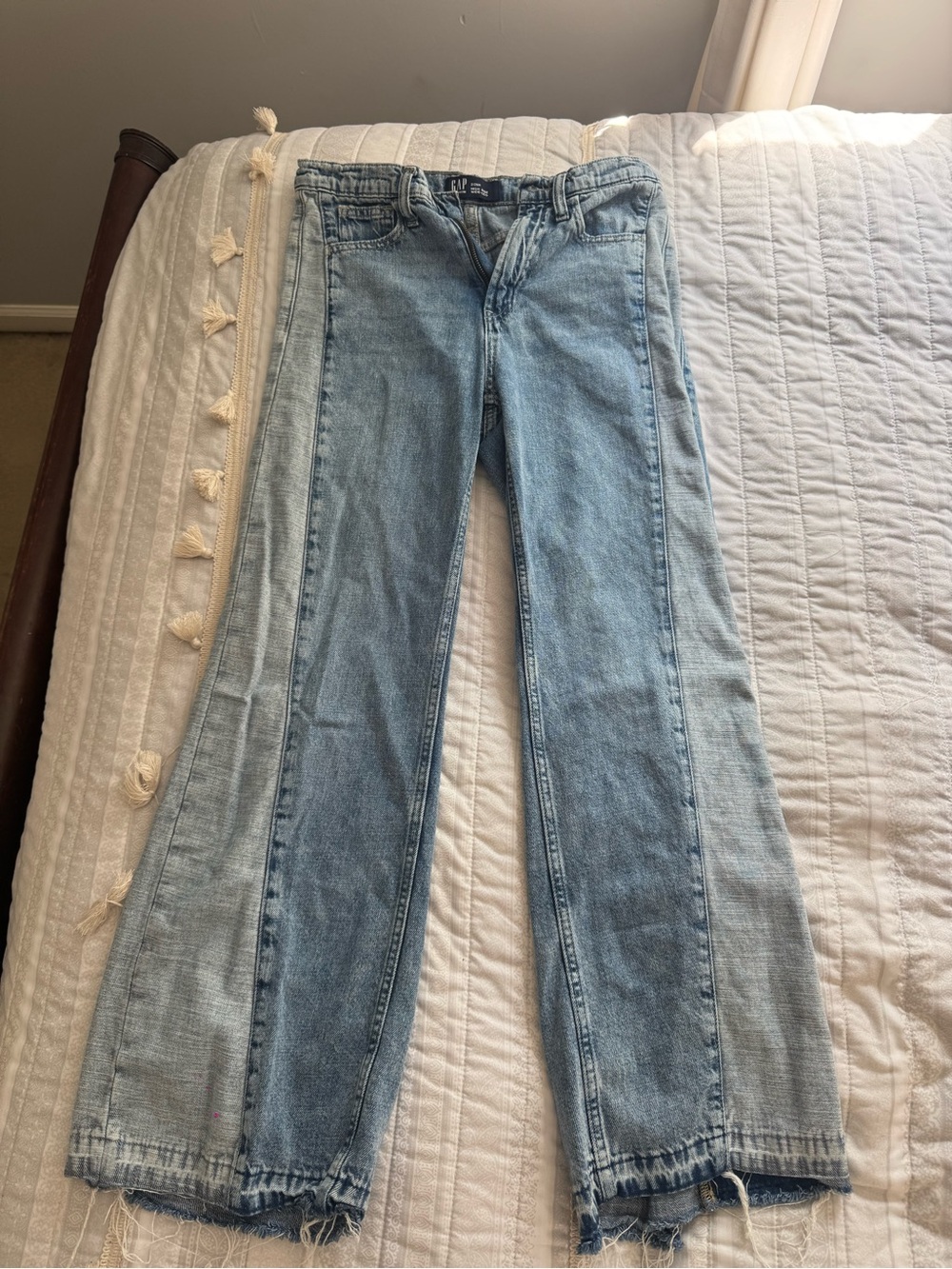 GAP Two-Tone Light Blue High Rise Wide-Leg Women’s Jeans